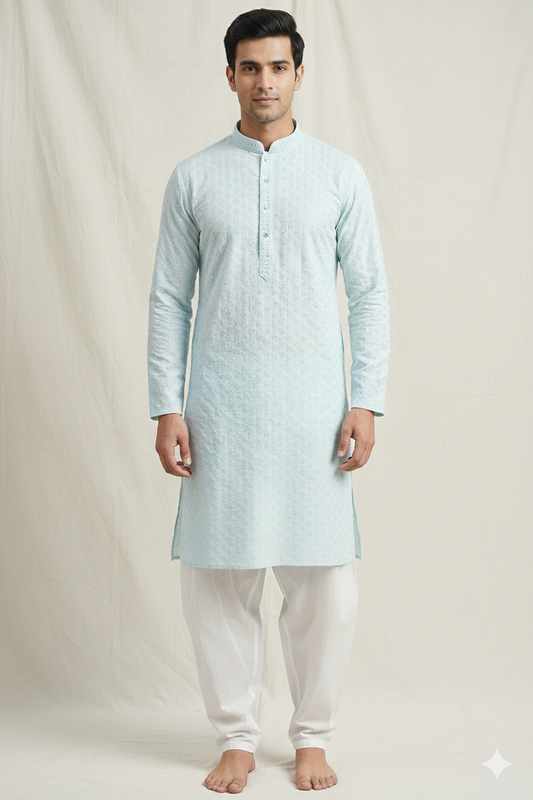 Kroms Fashion Men Sequin Kurta Ice Cool Color kromsFashion