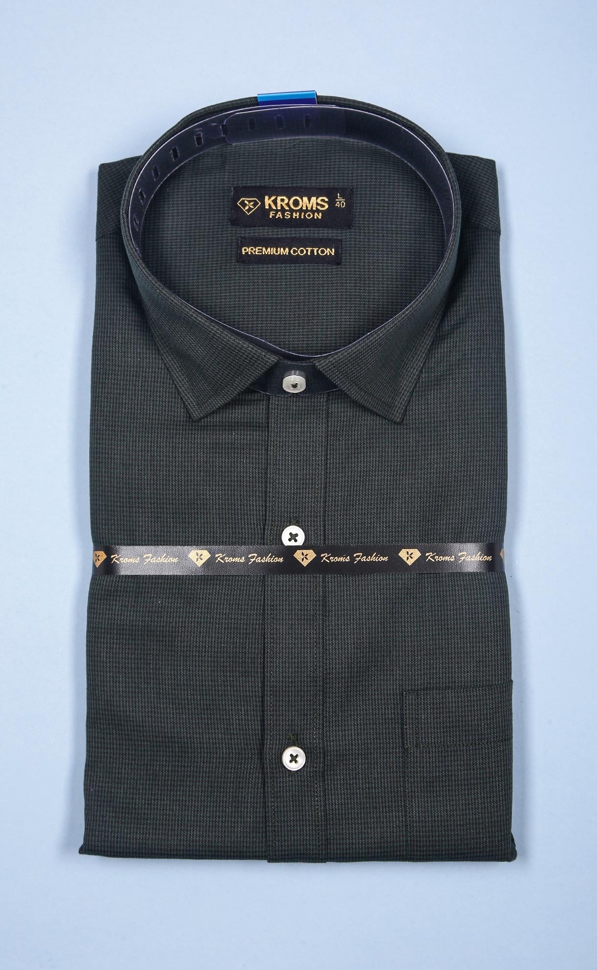 Kroms fashion men shirt Black kromsFashion