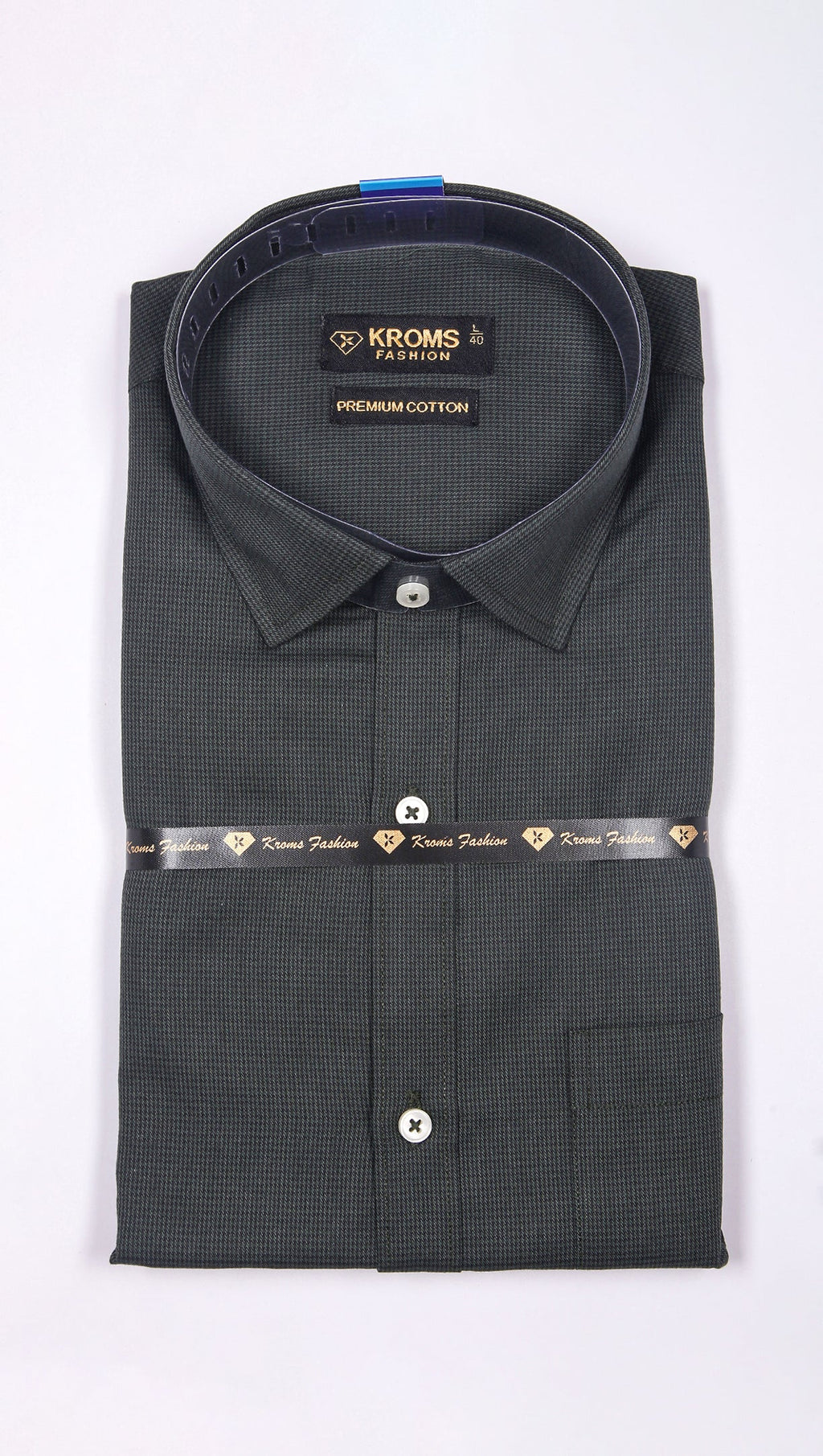 Kroms fashion men shirt Black kromsFashion