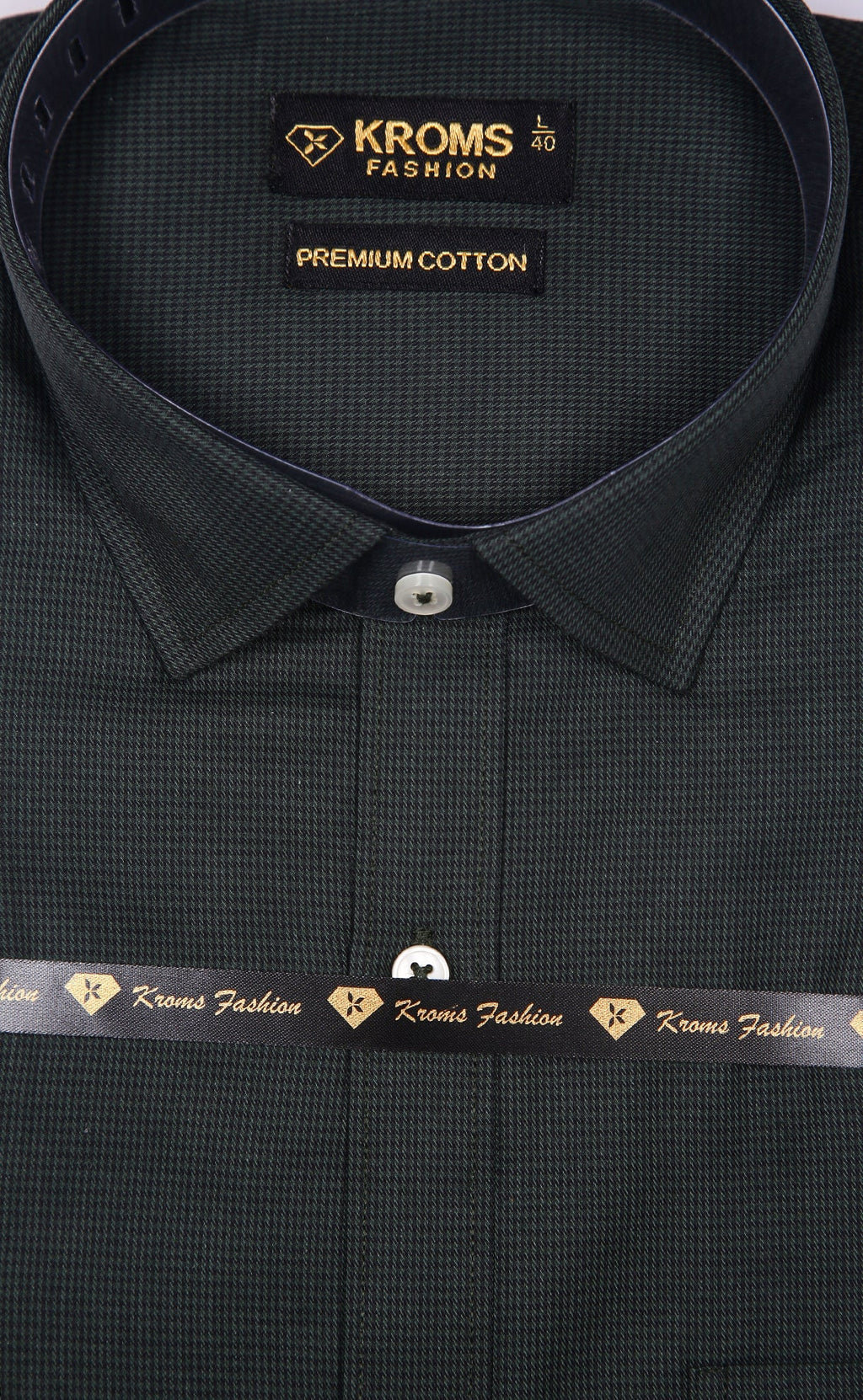 Kroms fashion men shirt Black kromsFashion