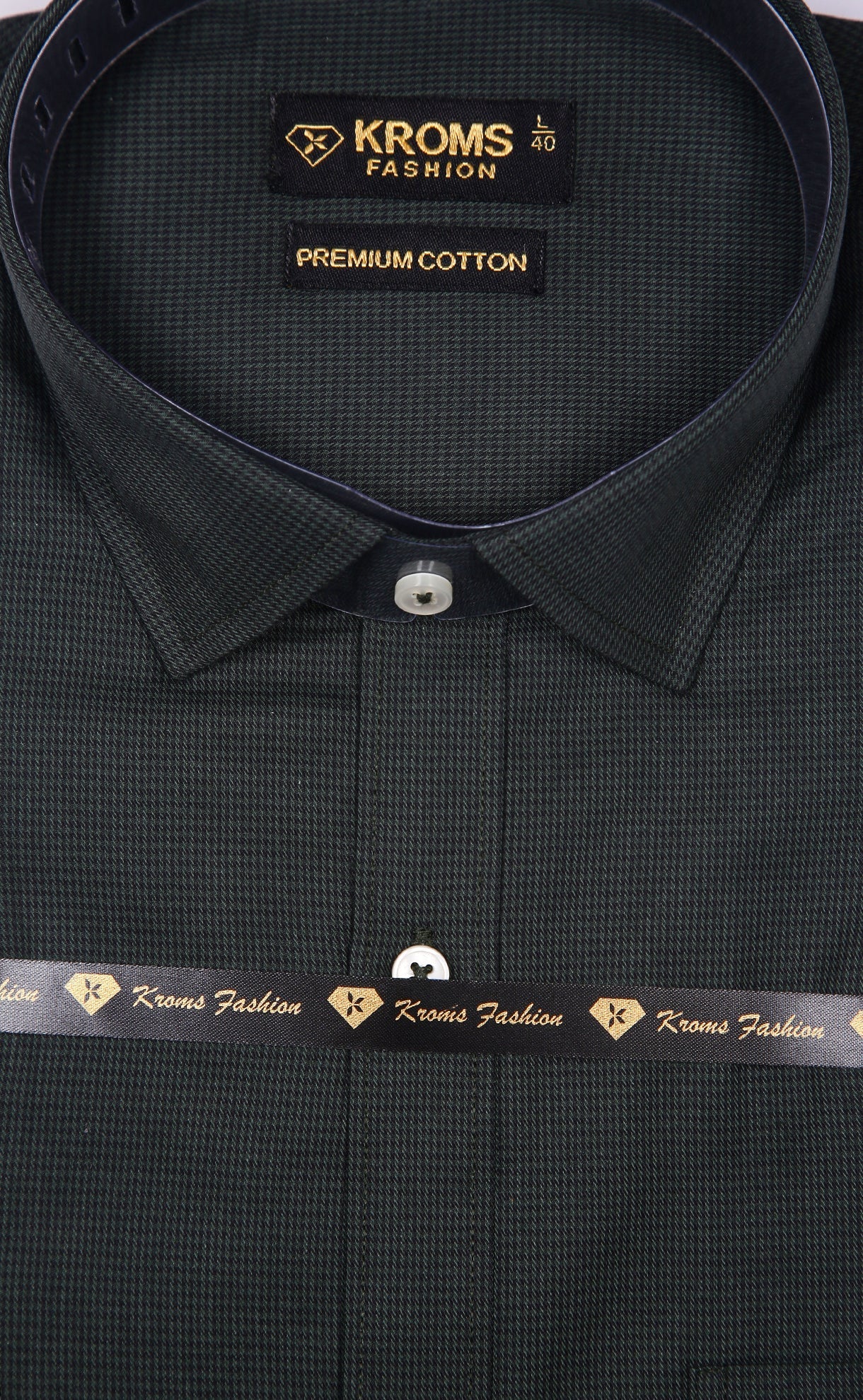 Kroms fashion men shirt Black kromsFashion