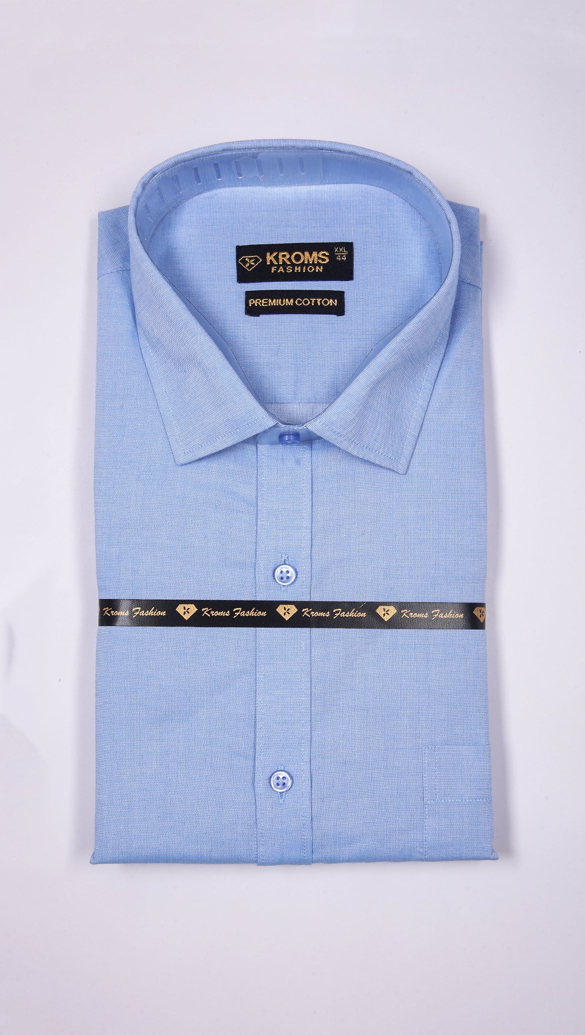 Kroms fashion men shirt Sky Blue Color kromsFashion