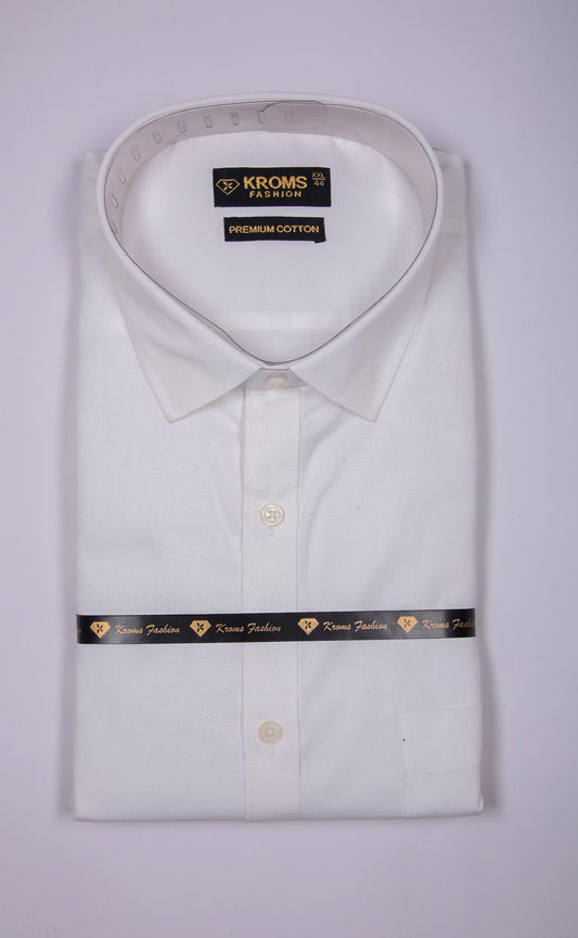 Kroms fashion men shirt White Color kroms fashion