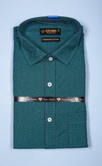 Kroms fashion men shirt Bottle Green Color kroms fashion