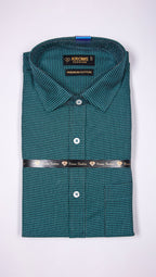Kroms fashion men shirt Bottle Green Color kroms fashion