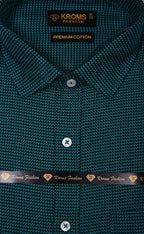 Kroms fashion men shirt Bottle Green Color kroms fashion