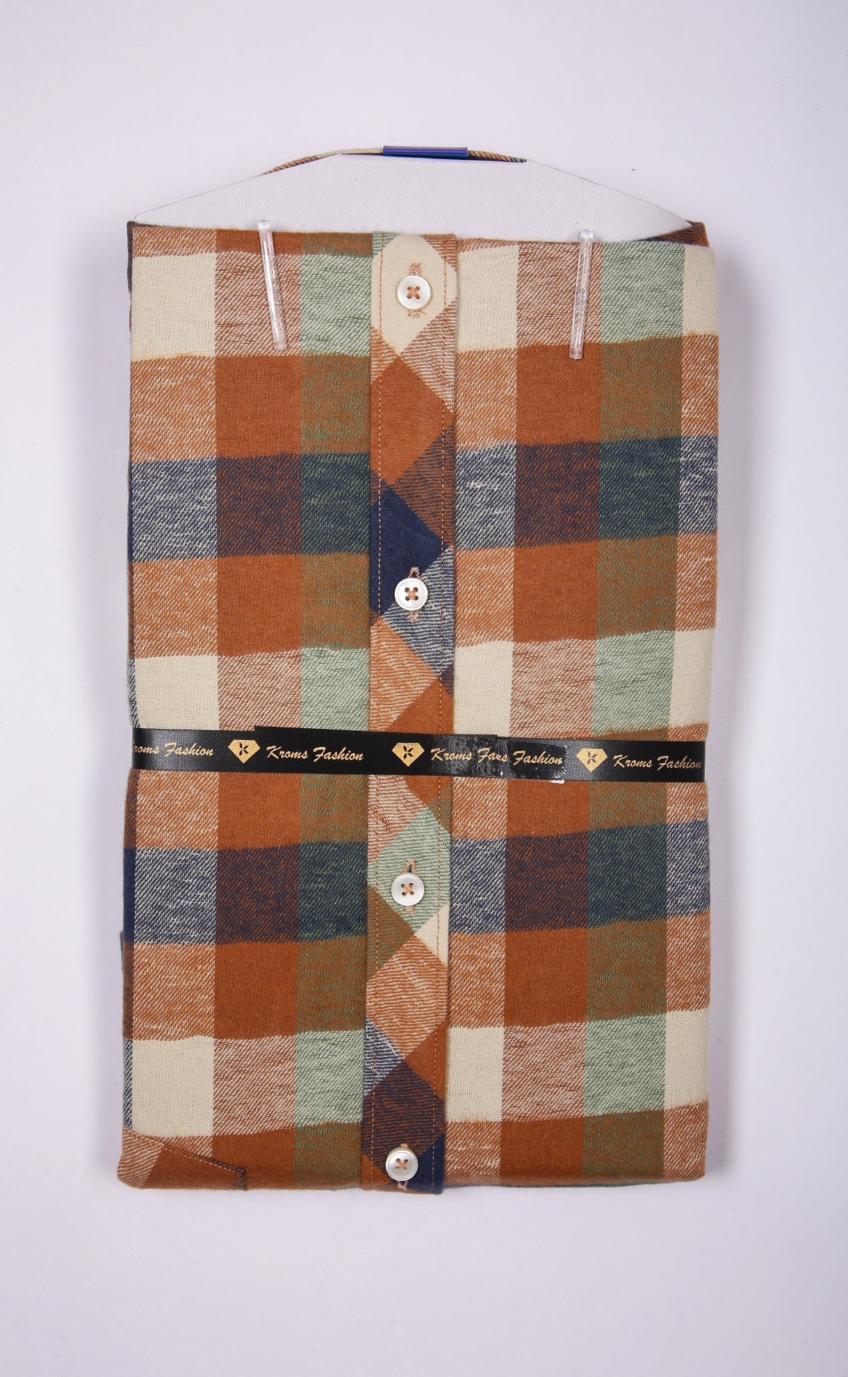 Kroms fashion men shirt Multichecked kroms fashion