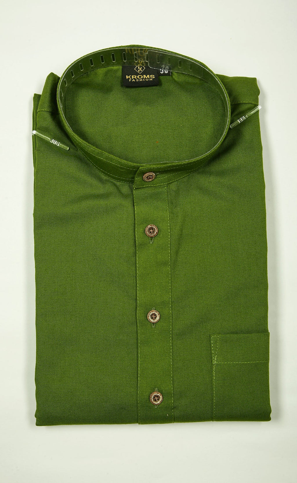 Kroms fashiom men plain kurta Green kroms fashion