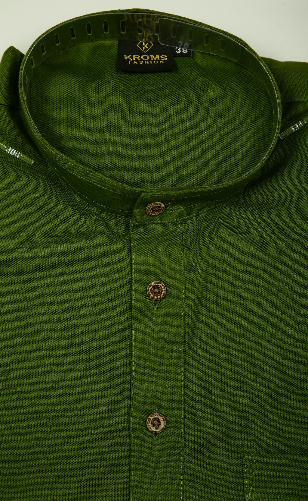 Kroms fashiom men plain kurta Green kroms fashion