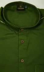 Kroms fashiom men plain kurta Green kroms fashion