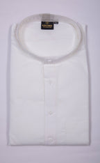 Kroms fashion men plain kurta White kroms fashion