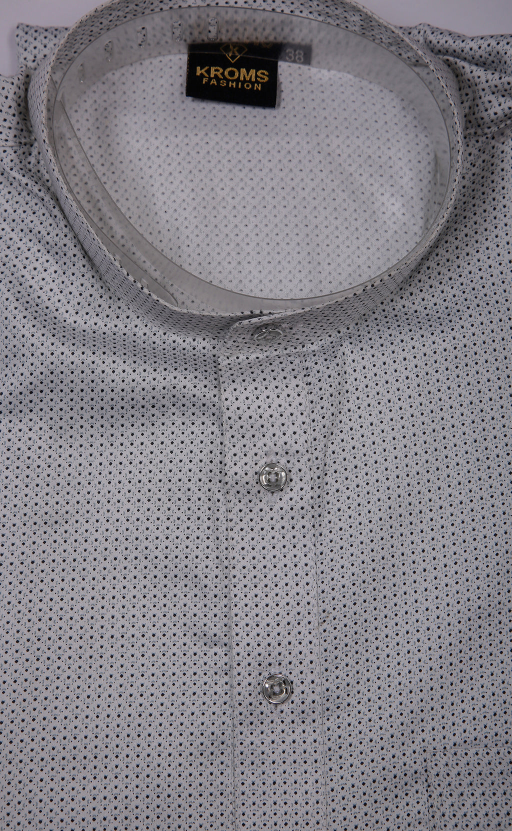 Kroms Fashion Men Kurta White Dotted kromsFashion