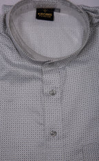 Kroms Fashion Men Kurta White Dotted kromsFashion