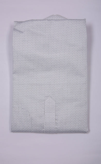 Kroms Fashion Men Kurta White Dotted kromsFashion