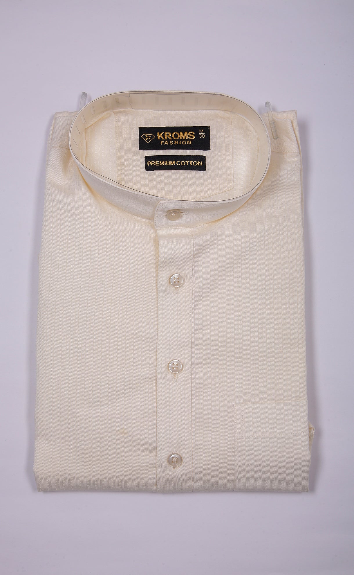 Kroms fashion men plain kurta Beige kromsFashion