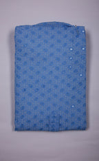 kroms fashion men sequin kurta Sky blue kroms fashion