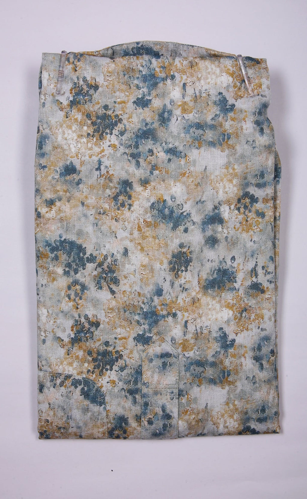 Kroms fashion men digital printed light yellow and blue kurta kromsFashion