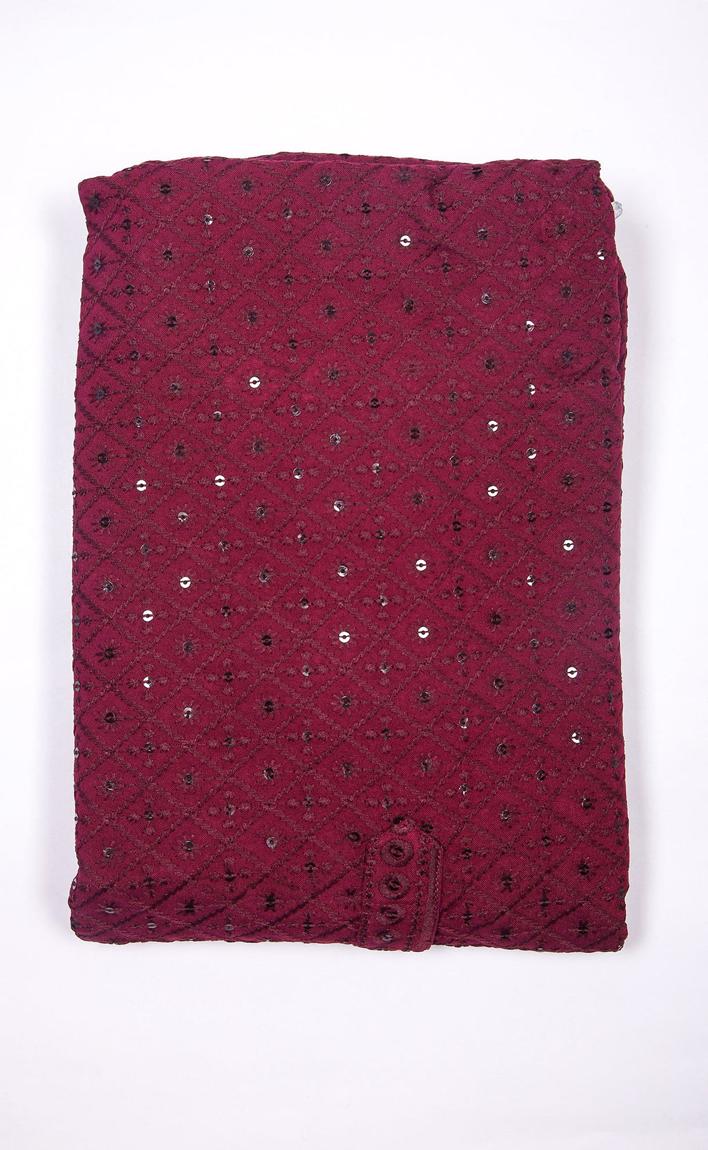 Kroms fasion men sequin kurta Wine kromsFashion