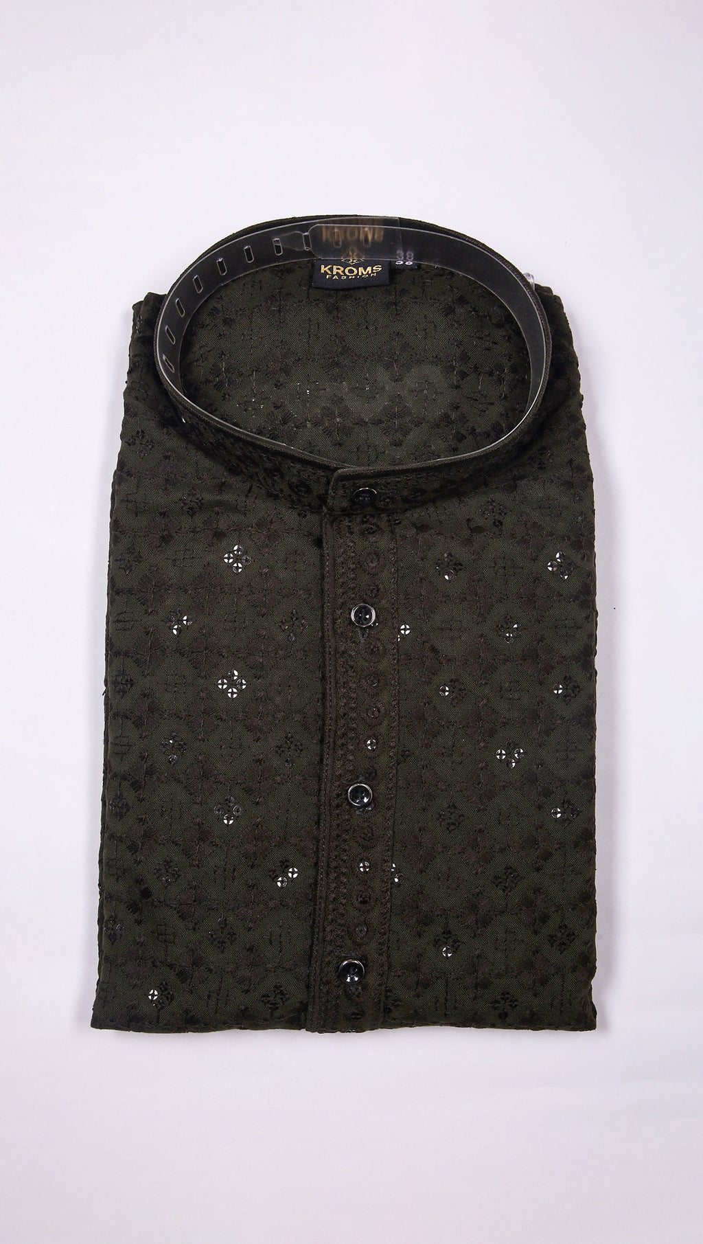 Kroms fashion men sequin kurta Mehandi kromsFashion