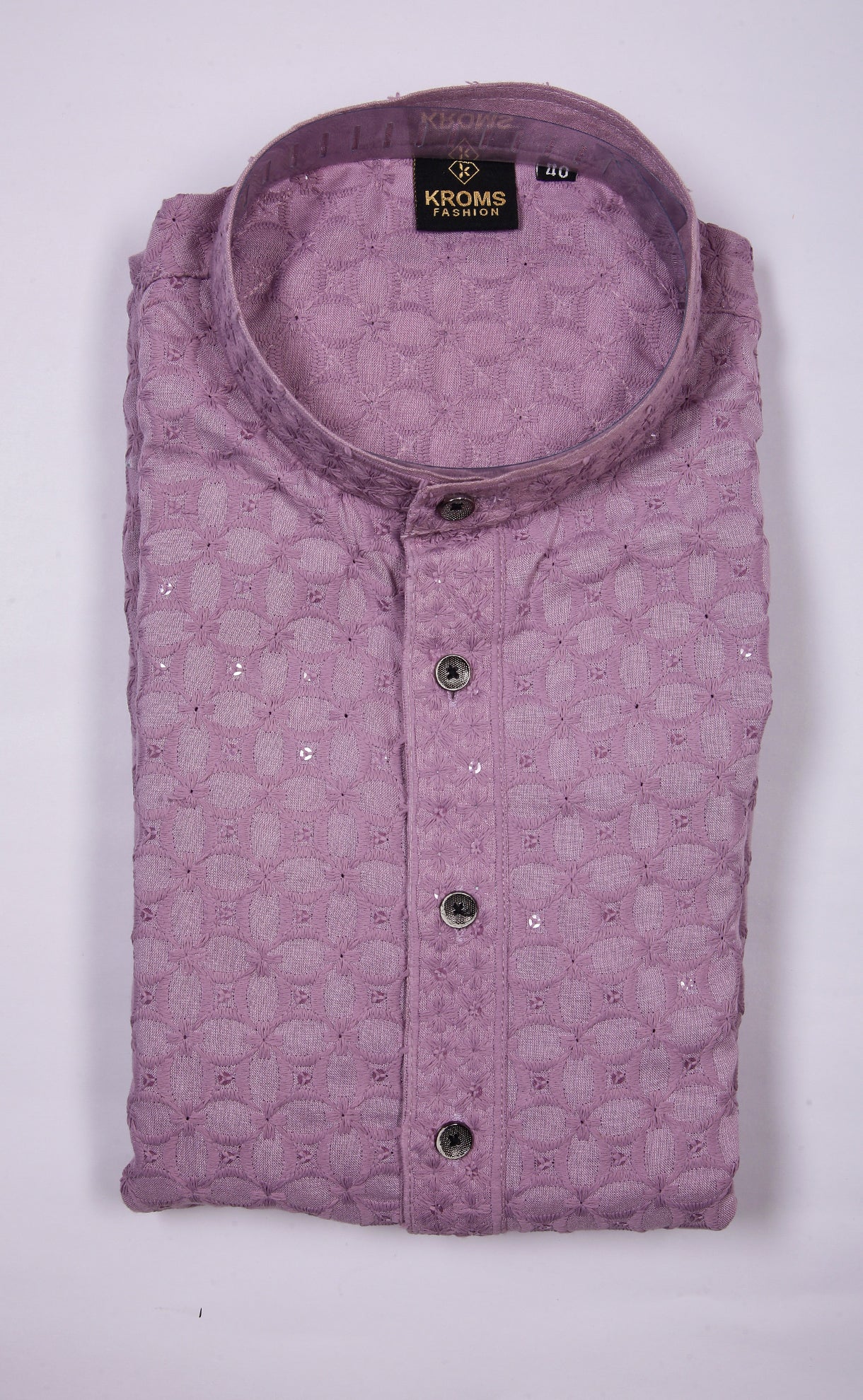 kroms fashion men sequin kurta Mauve kroms fashion