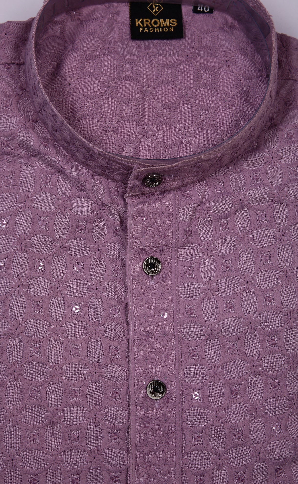 kroms fashion men sequin kurta Mauve kroms fashion