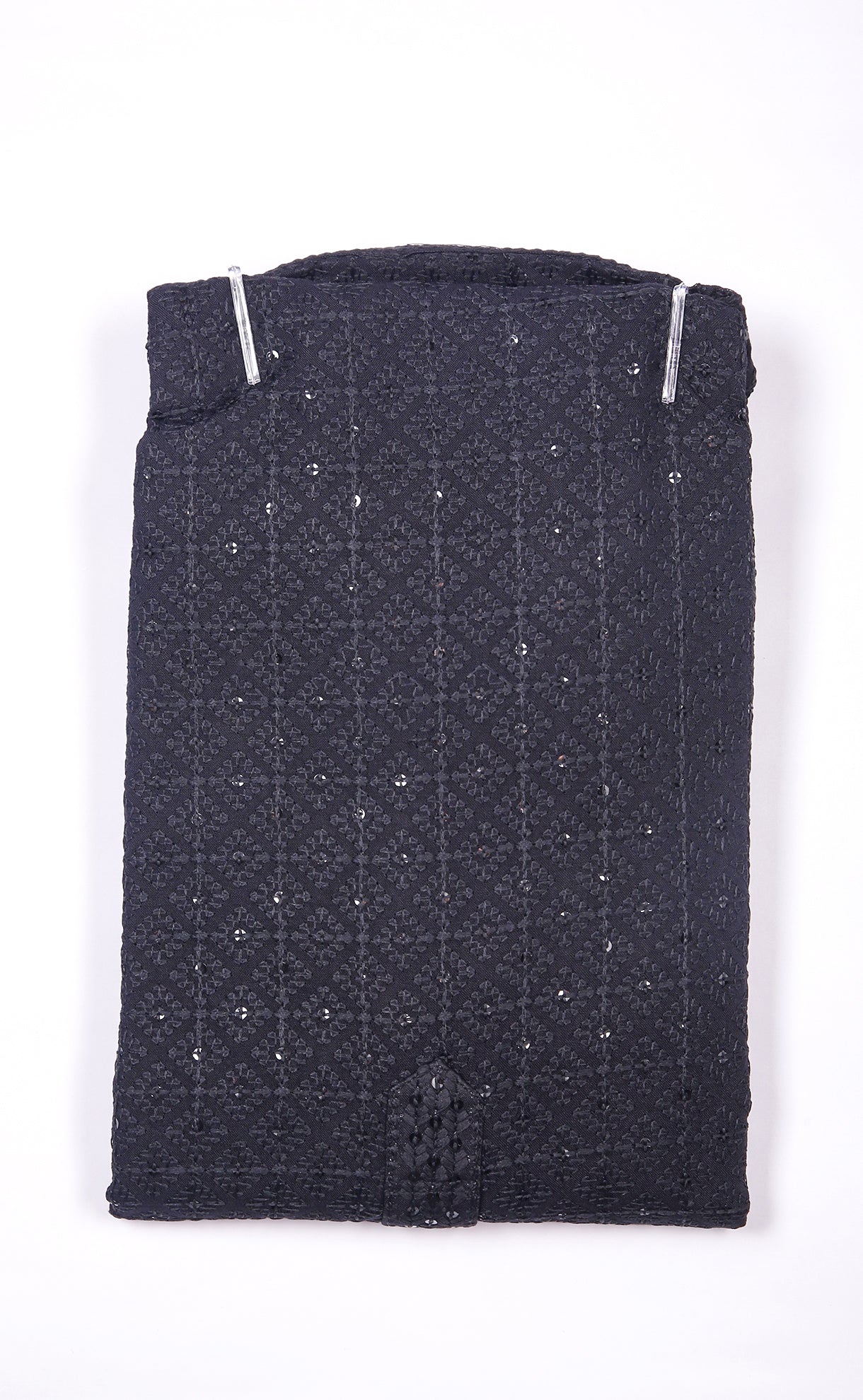 Kroms fashion men sequin kurta Black kromsFashion