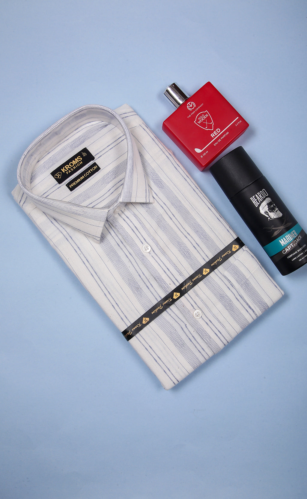 Kroms Fashion Men Shirt Wave Printed kroms fashion