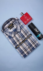 Kroms Fashion Men Shirt Checked kroms fashion
