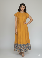 Women Dress Yellow kroms fashion