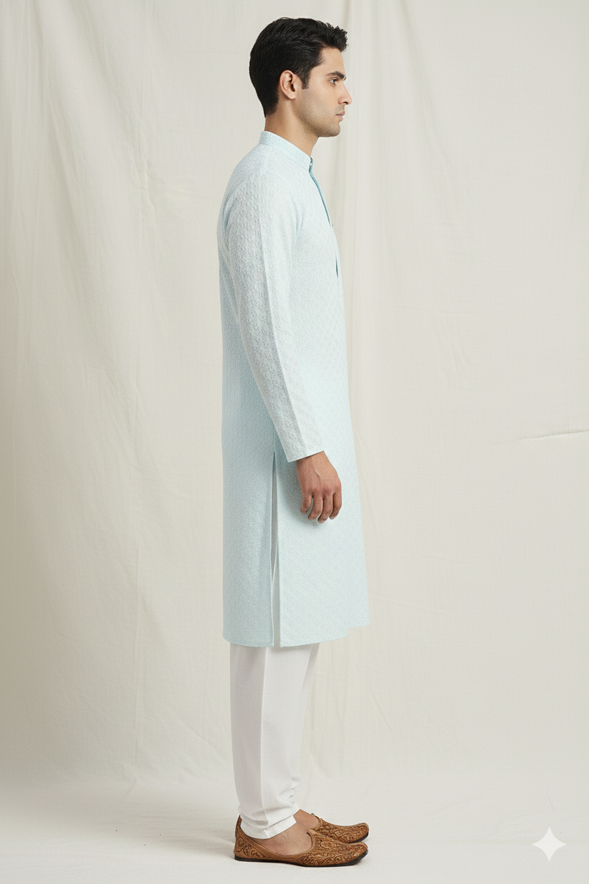 Kroms Fashion Men Sequin Kurta Ice Cool Color kromsFashion