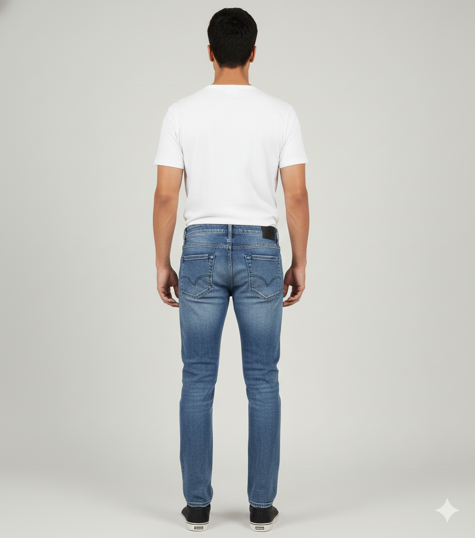 Men Denim Jeans Light Blue Color kroms fashion