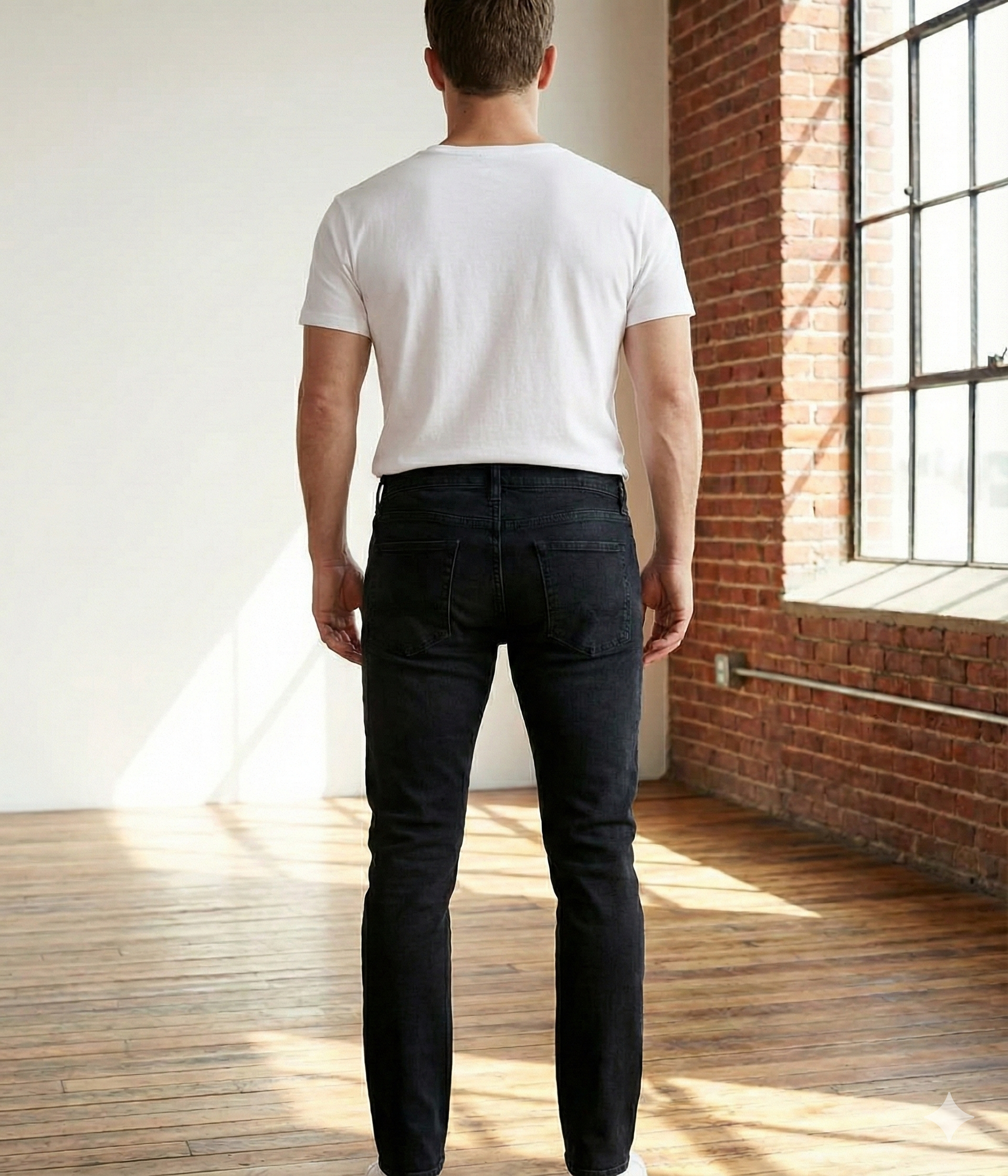 Men Denim Jeans Fashion Dark Blue Color kromsFashion