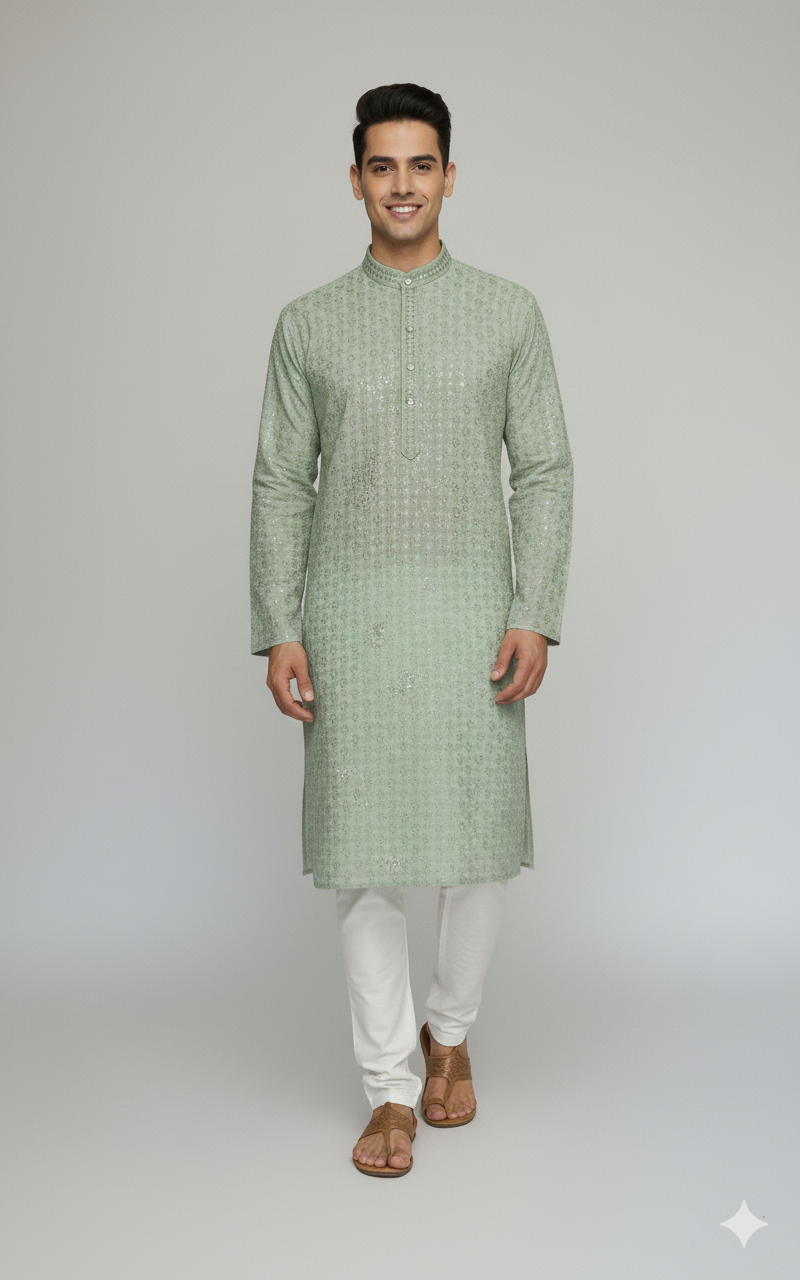 Kroms Fashion Men Sequin Kurta kroms fashion