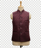 Men Nehru Jacket Mehroon Color kroms fashion