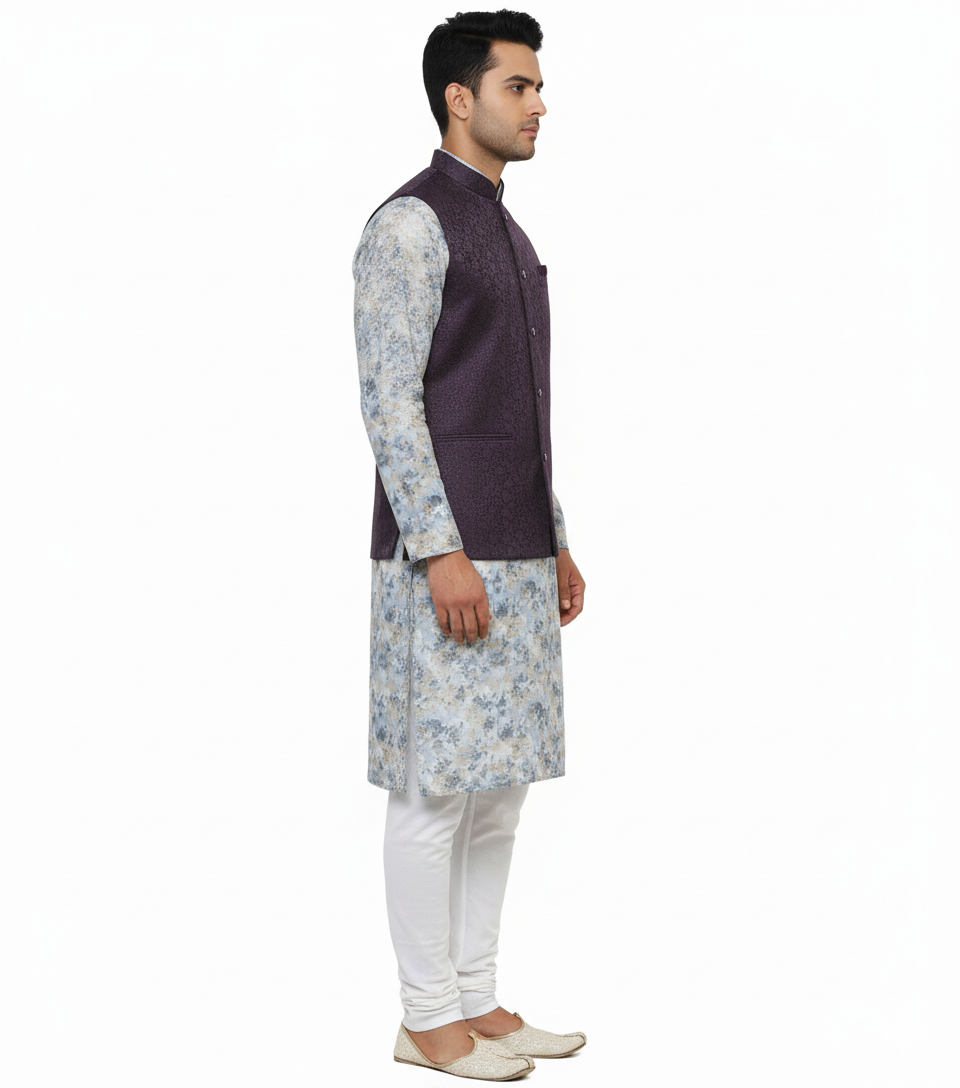 Men Nehru Jacket Falsai Color kroms fashion