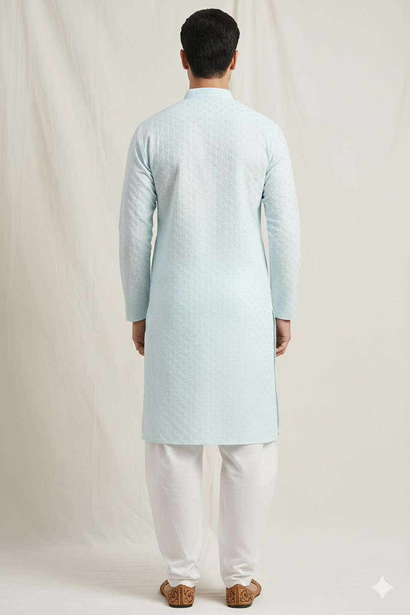 Kroms Fashion Men Sequin Kurta Ice Cool Color kromsFashion
