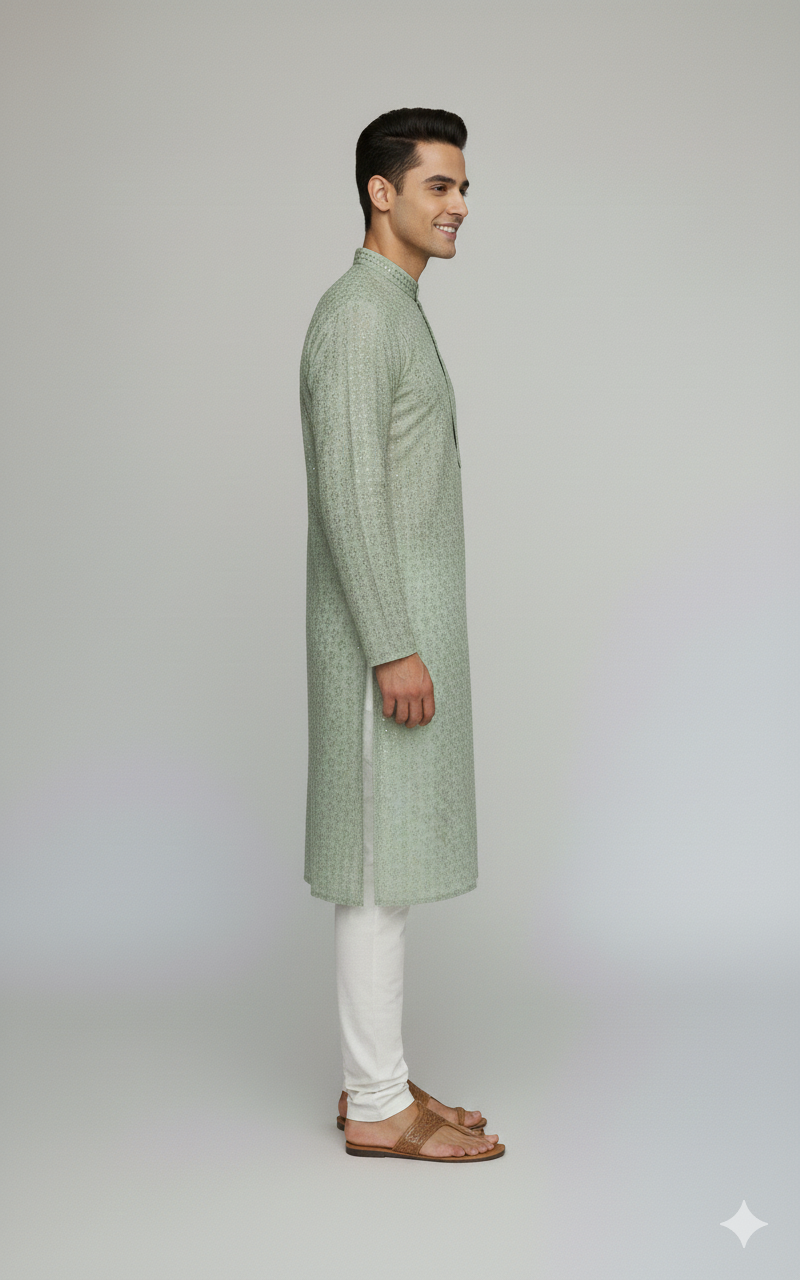 Kroms Fashion Men Sequin Kurta kroms fashion