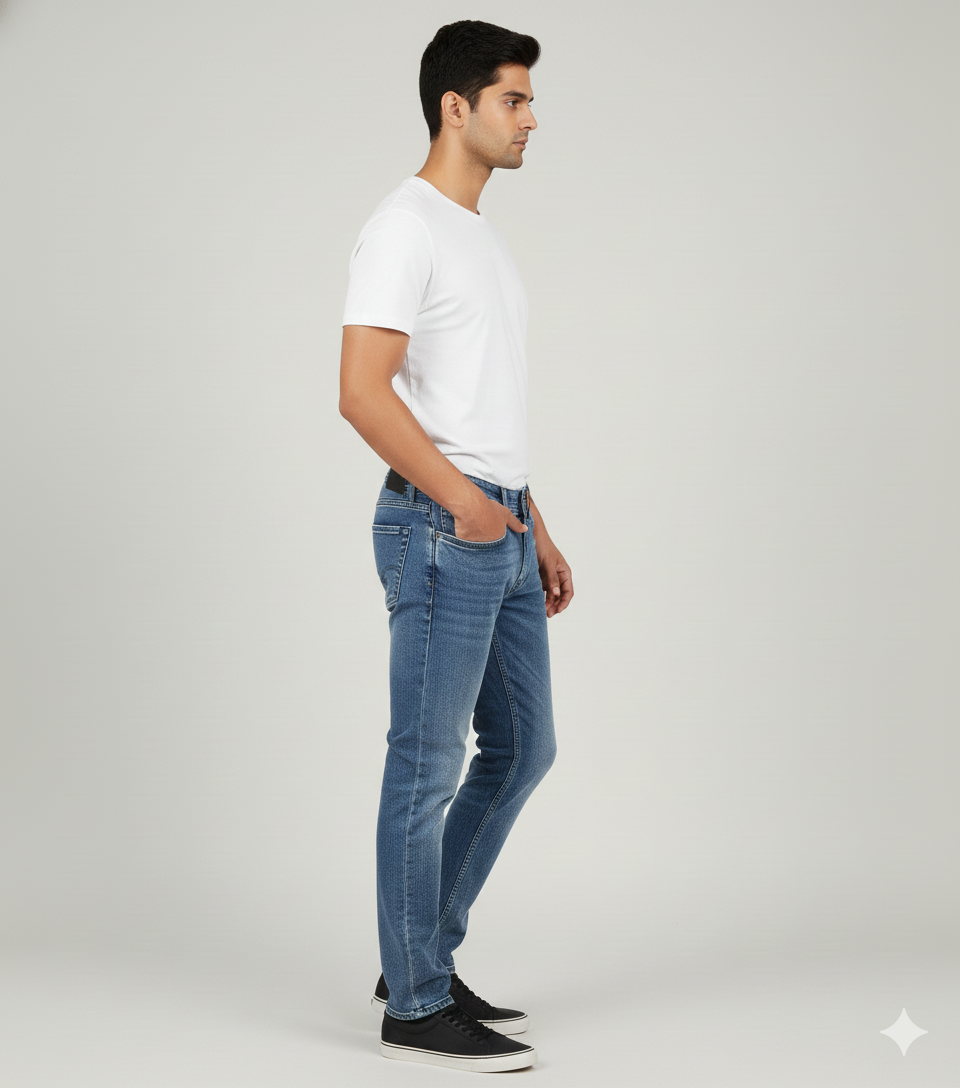 Men Denim Jeans Light Blue Color kroms fashion