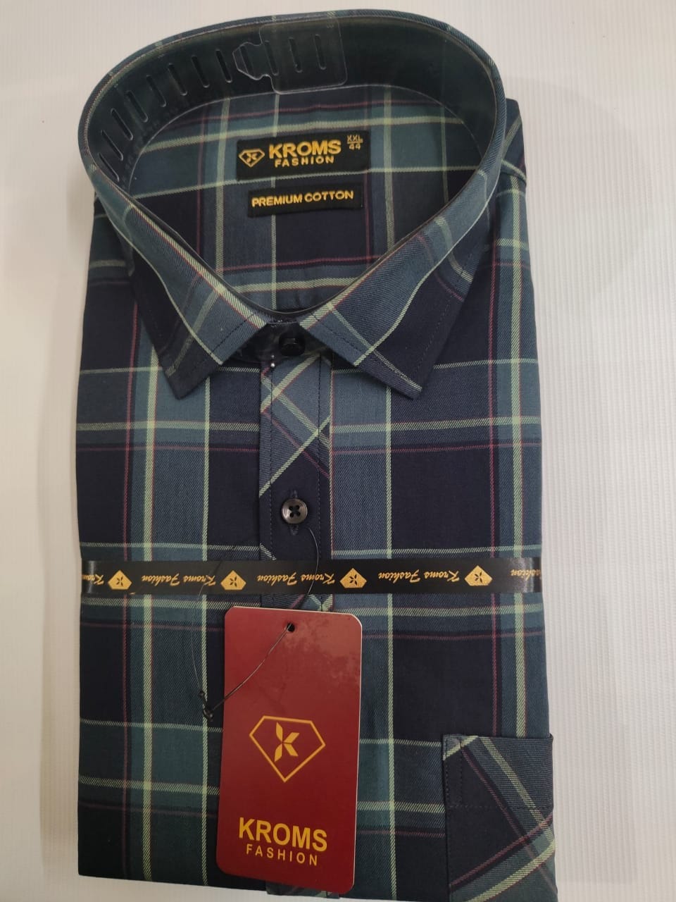 Kroms Fashion Mens Shirt Checked kroms fashion