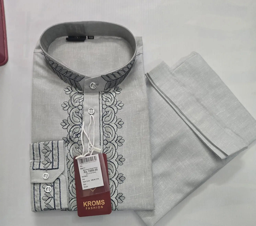 kroms fashion embroided men pathani suit kroms fashion