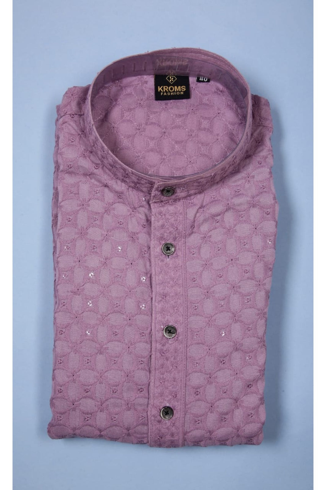 kroms fashion men sequin kurta Mauve kroms fashion